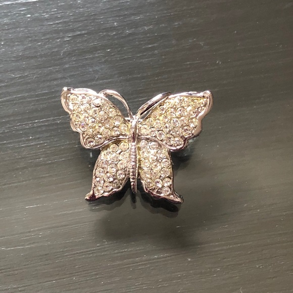 Jewelry - Vintage  Small faux rhinestone butterfly pin
